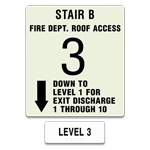 Photoluminescent Stairwell ID - Washington, DC <br>6 Floors or More