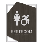Restroom Sign w/Female & Dynamic ISA Symbols