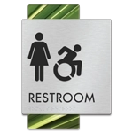 Restroom Sign w/Female & Dynamic ISA Symbols
