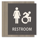 Restroom Sign w/Female & Dynamic ISA Symbols