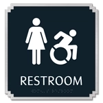 Restroom Sign w/Female & Dynamic ISA Symbols