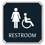 Restroom Sign w/ Female & ISA Symbols