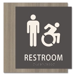 Restroom Sign w/Male & Dynamic ISA Symbols