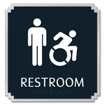 Restroom Sign w/Male & Dynamic ISA Symbols