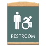 Restroom Sign w/Male & Dynamic ISA Symbols