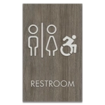 Restroom Sign w/Unisex & Dynamic ISA Symbols