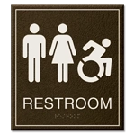 Restroom Sign w/Unisex & Dynamic ISA Symbols