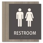 Restroom Sign w/ Unisex Symbols