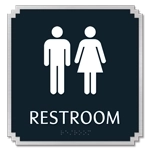 Restroom Sign w/ Unisex Symbols