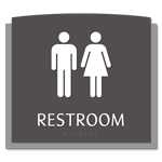 Restroom Sign w/ Unisex Symbols