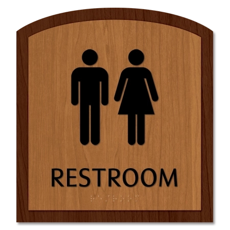 Restroom Sign w/ Unisex Symbols