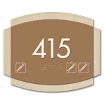 Room Number Sign w/Symbols