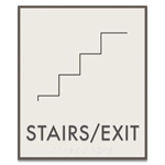 Stairs / Exit Sign w/Symbol