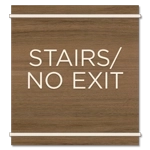 "Stairs/No Exit" Egress Sign - CA Compliant