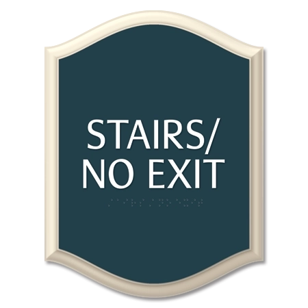 "Stairs/No Exit" Egress Sign - CA Compliant