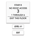 Stairwell ID (Exit Level) - Houston Code <br>3 Floors or Less