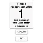Stairwell ID (Exit Level) - Washington, DC Code <br>3 Floors or Less