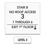 Stairwell ID - Houston Code <br>3 Floors or Less