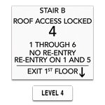 Stairwell ID (No Re-Entry) - Houston Code <br>3 Floors or Less