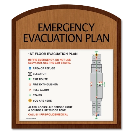Standard Entrance Evacuation Plans - CA Compliant