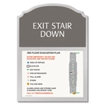 Standard Stairway Evacuation Plans - CA Compliant