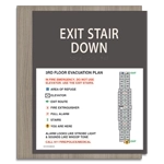 Standard Stairway Evacuation Plans - CA Compliant