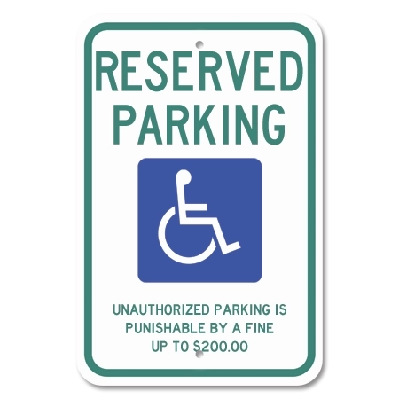 Tennessee - Reserved Parking w/ISA Symbol