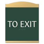 "To Exit" Egress Sign - CA Compliant