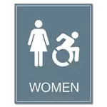 Women Sign w/Female & Dynamic ISA Symbols