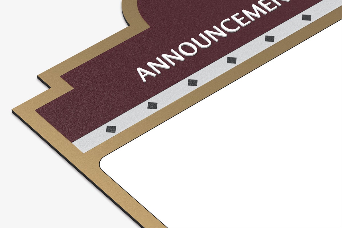 Marquis Small Dry Erase Display Header Detail Image