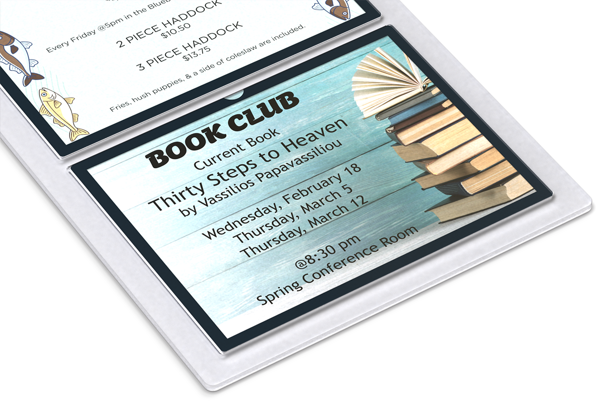 Ovation Two-Slot Message Display Bottom Detail Shot