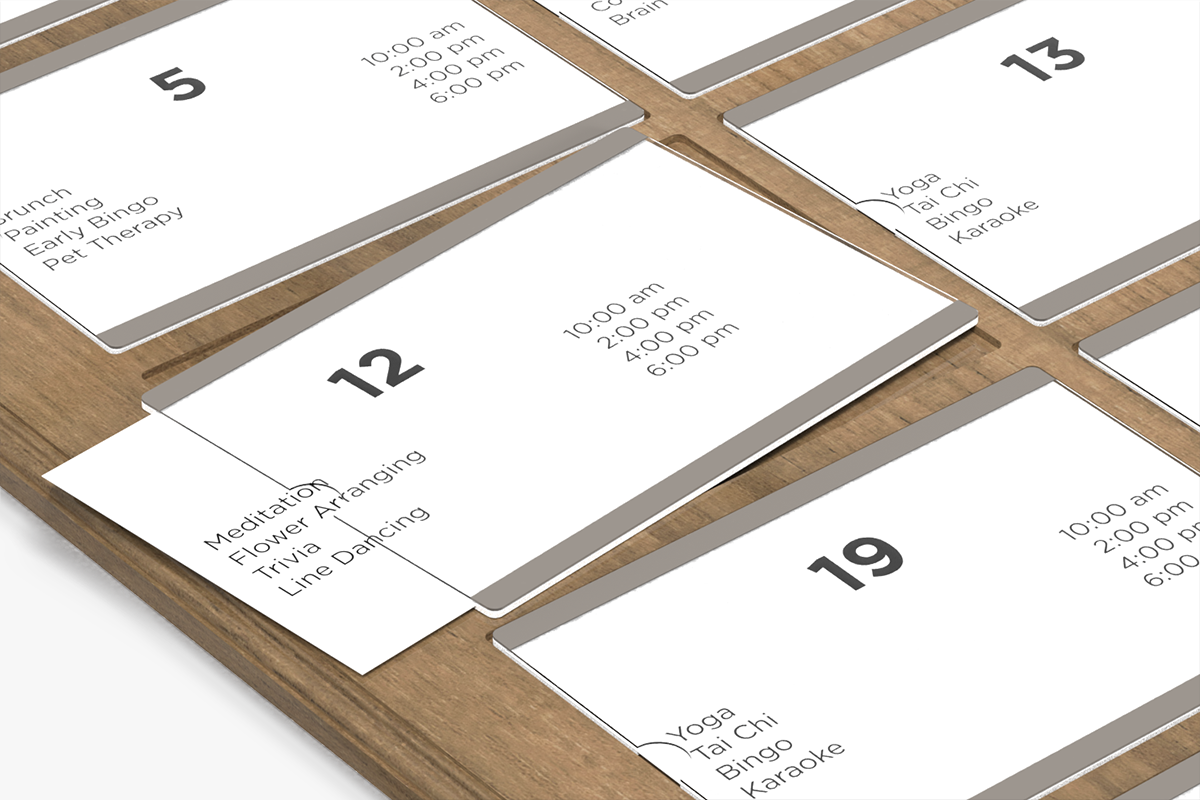 Monthly Activity Display Insert Detail Shot