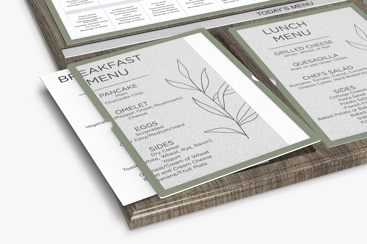 Information Display Board with Example Insert