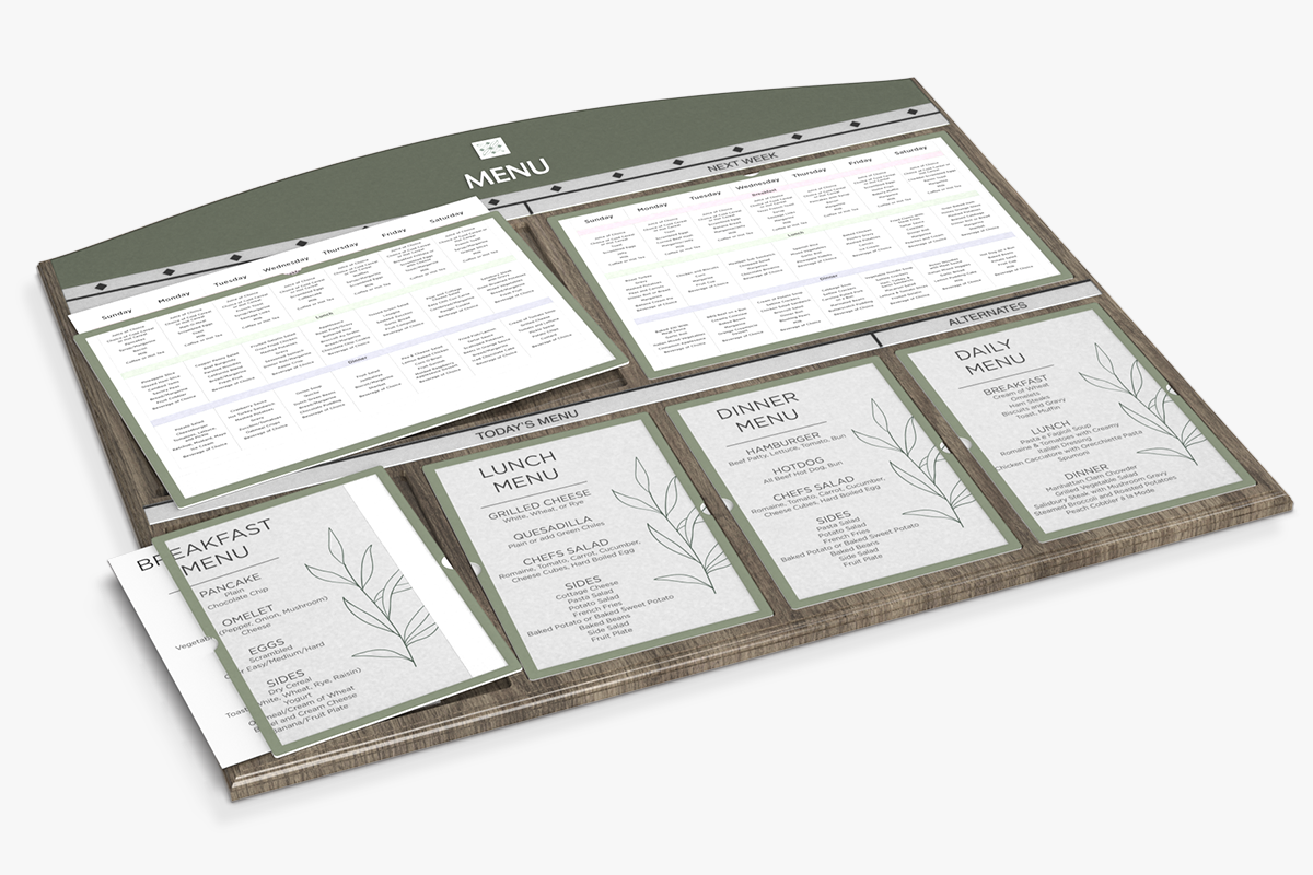 Information Display Board with Example Insert