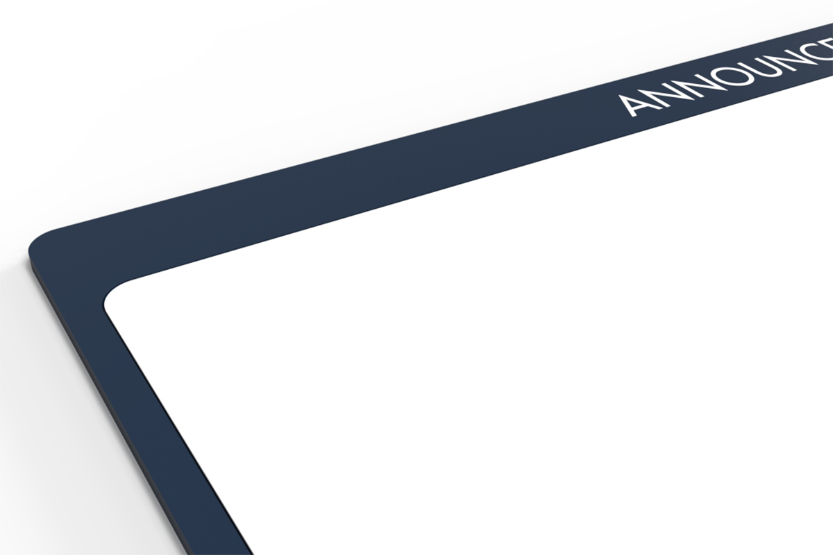 Dry Erase Menu Display - Top Corner