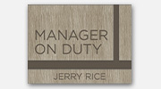 Nurse on Duty/Nameplates