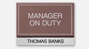 Nurse on Duty/Nameplates